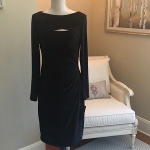 NWT Rare Lauren Ralph Lauren Black Keyhole Cutout Dress